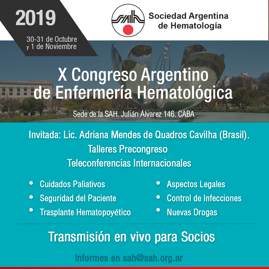 X Congreso Argentino de Enfermería Hematológica